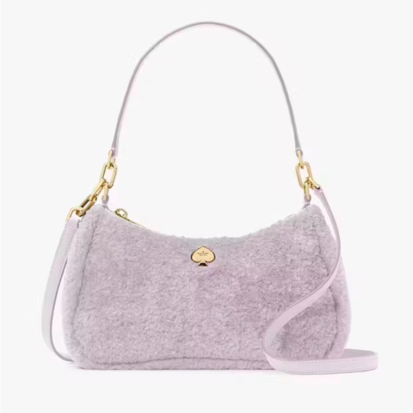 Kate Spade Lilac Faux Fur Shoulder Bag - Picture 1 of 1